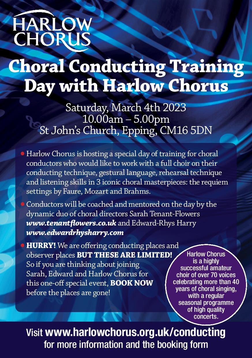 Choral Conducting Training Day with Harlow Chorus